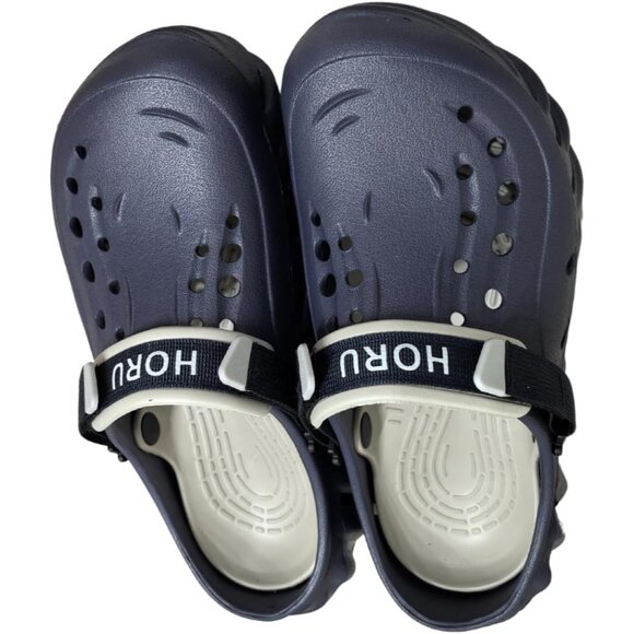 Horu Unisex Blue Lightweight Breathable Foam Slides Non Slip Shoes For Nursing - Picture 3 of 6